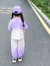 G.DUCKKIDS女童套裝衣服短袖夏裝2025新款女寶寶洋氣時髦兒童夏季兩件庫洛米 CCTZ-628【紫色套裝】 130 cm 曬單實拍圖