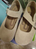 百麗（Belle）周雨彤同款半糖吐司1代升級款勃肯鞋女秋新平底單鞋B7Y1DCQ5 【周雨彤同款】灰色 41 曬單實(shí)拍圖