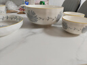 墨色中式碗碟套裝家用碗盤子碗筷釉下彩喬遷碗具陶瓷芊芊花語(yǔ)餐具50件 曬單實(shí)拍圖