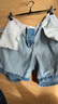 HOLLISTER25夏季新款baggy風辣妹Y2K翻腰牛仔短褲女裝KI349-5169 中間色水洗 （腰頭花紋深淺隨機發(fā)貨） 26 160/66A 2標準版 曬單實拍圖
