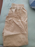 【純棉薄款】女褲夏季大碼九分褲高腰寬松顯瘦休閑蘿卜褲 卡其色 XL 【建議115-130斤】 曬單實拍圖