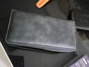 男士錢(qián)包長(cháng)款拉鏈大容量防消磁多卡位可放手機商務(wù)小號手抓包新款 黑灰 質(zhì)保5年超耐用 曬單實(shí)拍圖