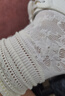 木耳邊夏秋薄款蕾絲白色襪子花邊百搭中筒襪透氣網(wǎng)眼鏤空女堆堆襪 黑色+白色+奶白 均碼 曬單實(shí)拍圖