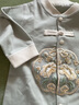 奧特曼嬰兒衣服秋冬季新中式純棉新生兒連體衣中國風(fēng)護(hù)肚哈衣喜慶滿月服 熱售藍(lán)綠色 新國風(fēng) 蝴蝶衣 52cm 曬單實拍圖