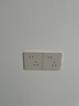 德力西（DELIXI）開關(guān)插座295超薄啞光大板86型墻壁電源斜五孔10只量販裝漢玉白 曬單實(shí)拍圖
