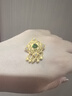 福來(lái)島黃金吊墜時(shí)尚古法金宮廷風(fēng)足金斯佳麗透輝石滴溜單吊墜 工費：949元 6.06克 曬單實(shí)拍圖