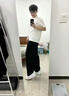 冰絲褲子男士夏季薄款直筒寬松垂感空調(diào)褲闊腿速干運(yùn)動(dòng)休閑長(zhǎng)褲男 友男-K23黑色 （涼感冰絲款） 3XL （建議150-165斤以?xún)?nèi)） 曬單實(shí)拍圖