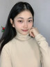 莫代爾新款長(zhǎng)袖T恤秋冬暖絨堆堆半高領(lǐng)打底衫女士加絨加厚內(nèi)搭保暖秋衣 高領(lǐng)-卡其【加絨加厚】 L 【100-120斤】 曬單實(shí)拍圖