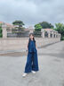 G.DUCKKIDS女童夏裝2025新款洋氣女大童牛仔荷葉花邊背心闊腿褲休閑時(shí)髦套裝 圖片色 160 cm 曬單實(shí)拍圖