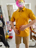 雅戈爾（YOUNGOR） T恤男士 夏季青年男士商務(wù)休閑短袖T恤 VSPC533033UCA 黃色 2XL 曬單實(shí)拍圖