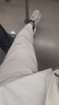 羅蒙純亞麻休閑褲男夏季薄款九分褲寬松顯瘦休閑大碼直筒褲男 亞麻-色 夏款 3XL 150-165斤 曬單實(shí)拍圖