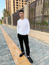 定航純棉衛(wèi)衣定制工作服長袖秋冬裝diy餐飲團建班服圓領(lǐng)T恤工衣印logo NS-D18白色 L 曬單實拍圖