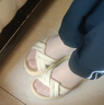 時裝涼鞋女2025年新款夏季外穿超軟底仙女風(fēng)涼拖鞋配裙子羅馬涼鞋 淺黃色 37 曬單實拍圖