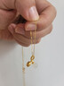 中國黃金（CHINA GOLD）黃金項(xiàng)鏈女士足金郁金香吊墜純金頸飾生日七夕情人節(jié)禮物送女友 【賀卡定制/聯(lián)系客服】 曬單實(shí)拍圖