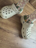 crocs卡駱馳新款女鞋厚底云朵洞洞鞋增高厚底坡跟休閑鞋206750-2Y2 骨白206750-2Y2 37 -38(240mm) 曬單實(shí)拍圖