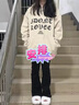 FSHE黑色牛仔褲女春夏新款大碼胖mm高腰彈力顯瘦梨型身材闊腿直筒褲子 黑色【長褲】 S 曬單實拍圖