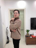 恒源祥2025新款媽媽春裝小香風(fēng)圓領(lǐng)外套中老年女裝春秋洋氣針織毛呢上衣 咖色 M (建議85-105斤) 曬單實(shí)拍圖