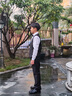 DOMIAMIAKIDS男童禮服花童西裝小男生兒童合唱服鋼琴演出服主持人畢業(yè)服裝 黑色馬甲四件套 130 （身高120-130/體重48-58斤） 曬單實(shí)拍圖