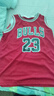 千格鹿公牛球衣23號籃球服套裝1號羅斯比賽隊服男定制籃球衣印字號 公牛紅色套裝-23號喬丹 2XL(身高170-175) 曬單實(shí)拍圖