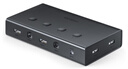綠聯(lián)HDMI KVM切換器切屏四進一出4K60Hz高清 共享鼠標鍵盤USB打印機 電腦接顯示器電視投影儀分屏70439 曬單實拍圖