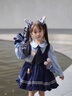G.DUCKKIDS小黃鴨公主裙女童洛麗塔春秋季兒童連衣裙朱迪尼克女孩生日蓬蓬裙 朱迪連衣裙+領(lǐng)帶掛件腰帶尾巴 100 尺碼2~3歲【 90-100cm】 曬單實(shí)拍圖
