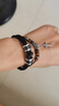 彩萊婭簡(jiǎn)約多層串珠手鏈男潮流嘻哈小眾十字架吊墜編織手繩個(gè)性男士手環(huán) 黑色 曬單實(shí)拍圖