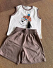巴拉巴拉童裝男童短袖套裝寶寶夏季新款速干背心短褲兒童兩件套夏裝酷 駝色50137 120 曬單實(shí)拍圖