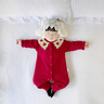 班喜迪嬰兒衣服秋裝嬰幼兒連體衣寶寶百日宴周歲禮服小月齡哈衣爬服春秋 紅色 80cm 曬單實拍圖