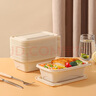 美麗雅一次性飯盒方形750ml*20個帶蓋食品級厚實打包野餐盒碗微波 曬單實拍圖