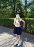 魯雅爾藏青色半身裙女夏季薄2025新款高腰顯瘦a字短裙小個(gè)子工裝五分裙 藏青色 L 曬單實(shí)拍圖