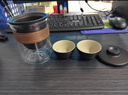 陌上纖虹便攜式旅行茶具小套裝戶(hù)外泡茶壺茶杯玻璃露營(yíng)遠(yuǎn)山快客杯伴手禮品 遠(yuǎn)山一壺三杯-雅黑 曬單實(shí)拍圖