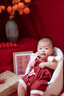 G.DUCKKIDS小黃鴨嬰兒衣服夏季新生兒連體衣滿月百日抓周男女寶寶周歲禮服裝 25272款 紅色 66cm 3-6個月(建議寶寶10-13斤) 曬單實拍圖