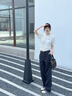 Calvin KleinJeans25春夏女士經(jīng)典美式復(fù)古潮流ck純棉洗水寬松牛仔褲47B923G 846-牛仔黑灰 27 曬單實(shí)拍圖