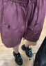 倉石一樹(shù)2025年夏季男士速干透氣五分褲打孔休閑百搭簡(jiǎn)約百搭刺繡短褲外穿 烏梅紫色 2XL 曬單實(shí)拍圖