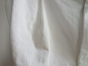 茵曼100%棉休閑百搭高腰闊腿短褲2025夏季女裝新款蕾絲邊褶裥褲子  云朵白 （微透建議穿膚色打底） 27 曬單實(shí)拍圖