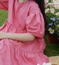 LUSON陳大豬女童夏季連衣裙2025新款兒童裙子洋氣時髦小女孩長裙泡泡袖 曬單實(shí)拍圖