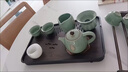臻廚聚茶盤托盤帶排水家用實(shí)竹木小型茶臺一體式辦公室功夫干泡瀝水茶具 胡桃木色遠(yuǎn)山【37*23.5】 曬單實(shí)拍圖