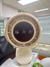 磐宙桌面風(fēng)扇宿舍床頭夾子風(fēng)扇USB充電小型靜輕音搖頭風(fēng)扇辦公室空氣循環(huán)扇便攜家用2025新款 【米白色】充插兩用 | 超長續(xù)航 | 智能數(shù)顯 100檔大風(fēng)力 | 可自動搖頭（APP款) 曬單實(shí)拍圖