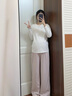 西瓜媽媽孕婦褲子夏季2025薄款無(wú)托腹冰絲抽繩休閑闊腿褲女裝小個(gè)子夏款 夏季款-香芋色 L 120-140斤 曬單實(shí)拍圖