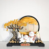 歐梵普（oufanpu）新中式發(fā)財樹招財貓擺件喬遷開業(yè)禮物新店辦公室客廳玄關流沙裝飾 八方來財-金色【背靠金山】 大尺寸更大氣-招財進寶 曬單實拍圖