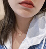 愛馬仕（HERMES）Mini Pop H項鏈 玫瑰金鏈條橢圓立體琺瑯項鏈送女友節(jié)日送禮 白色玫瑰金H147992FO49 鏈長40cm吊墜0.7*0.9cm 曬單實拍圖