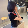 啄木鳥(niǎo)（TUCANO）真絲桑蠶絲絲巾女杭州絲綢春秋季韓版百搭七彩色圍巾小領(lǐng)巾小方巾 七彩花朵 曬單實(shí)拍圖
