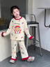 G.DUCKKIDS小黃鴨童裝女童睡衣春秋季莫代爾兒童家居服女寶寶蝴蝶結(jié)長袖套裝 米黃色 90 建議80-90cm1歲半-2歲 曬單實拍圖