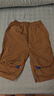 左西男童工裝短褲夏季2025新款休閑款兒童五分褲夏季中褲 卡其色 160 曬單實(shí)拍圖