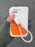 SUIDDY【3C認(rèn)證丨四合一】充電寶自帶線帶插頭器20000毫安大容量Magsafe快充移動電源適用蘋果華為小米 2萬毫安時【自帶線+磁吸+AC插頭】珊瑚橙 曬單實拍圖