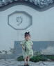 G.duck小黃鴨女童連衣裙夏季新款中國風(fēng)女孩公主裙兒童漢服夏裝旗袍裙子 綠色 110 尺碼4~5歲【100-110cm】 曬單實(shí)拍圖