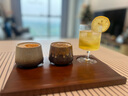 Bincoo流釉設(shè)計(jì)感小眾咖啡杯一豆三喝帶孔木托盤玻璃特調(diào)對(duì)杯套裝 一豆三喝+實(shí)木托盤套裝 曬單實(shí)拍圖