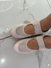 斯凱奇（Skechers）女鞋夏季瑪麗珍單鞋休閑鞋輕盈軟底透氣網(wǎng)面舒適運動鞋117327 乳白色/OFWT 37 曬單實拍圖