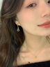 HKHL 925銀天然石榴石耳環(huán)女耳釘百搭高級感耳墜七夕情人節(jié)禮物送女友 【玫瑰金】石榴石耳環(huán)+品牌禮盒 曬單實拍圖