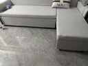 牧熙沙發(fā)床簡(jiǎn)約小戶(hù)型沙發(fā)兩用折疊床防貓抓科技布單雙人可折疊沙發(fā)床 外徑2.35m【內2.1m】帶伸縮貴妃 椰棕款+儲物箱（偏硬）/防貓抓布 曬單實(shí)拍圖